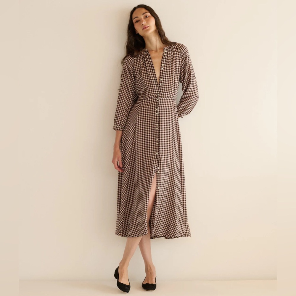 Doen MADELAINE DRESS IN DELPHINE PLAID xxs/ NWT